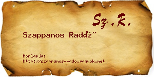 Szappanos Radó névjegykártya